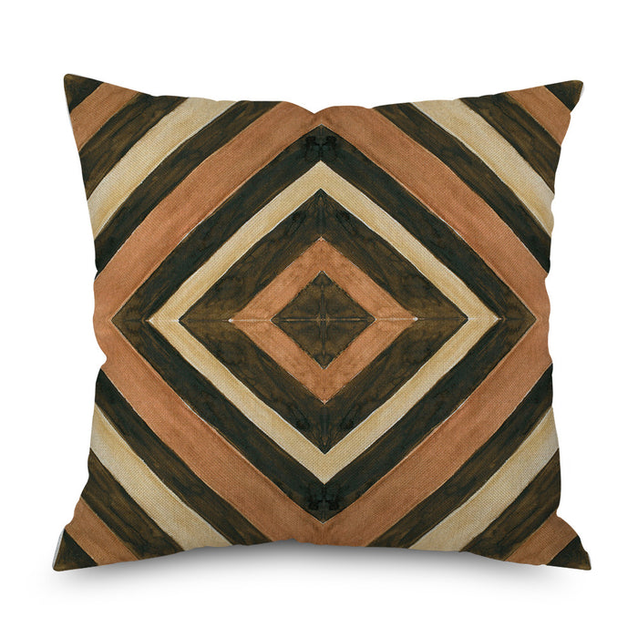 Wholesale Wood Grain Geometric Print Linen Throw Pillowcase JDC-PW-Mengq006