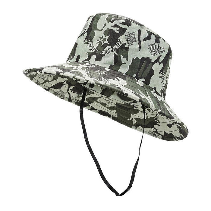 Wholesale summer hat fan camouflage big eaves sun hat outdoor climbing sunscreen JDC-FH-DingB004