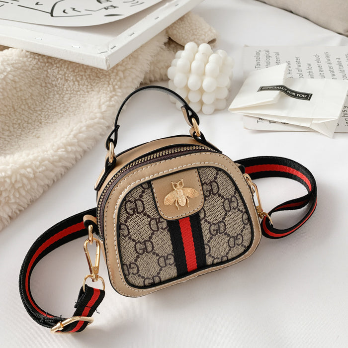 Wholesale Shoulder Bag PU Printed Children's Cute Little Bee MOQ≥3 JDC-SD-Xuhan002