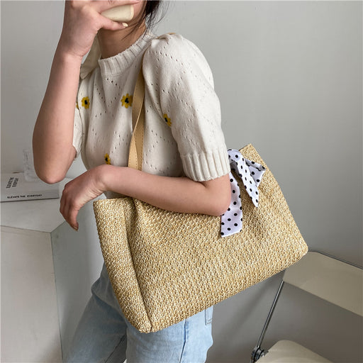 Jewelry WholesaleWholesale Straw Large Capacity Tote Bag Handbag JDC-HB-Minghao001 Handbags 铭豪 %variant_option1% %variant_option2% %variant_option3%  Factory Price JoyasDeChina Joyas De China