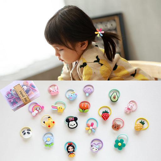 Jewelry WholesaleWholesale PVC Box Set Resin Cartoon Kids Hair Rope MOQ≥5 JDC-HS-Shij002 Hair Scrunchies 世景 %variant_option1% %variant_option2% %variant_option3%  Factory Price JoyasDeChina Joyas De China