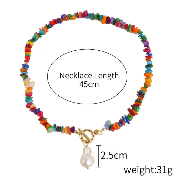 Wholesale crystal rough beaded natural stone necklace JDC-NE-ManY003