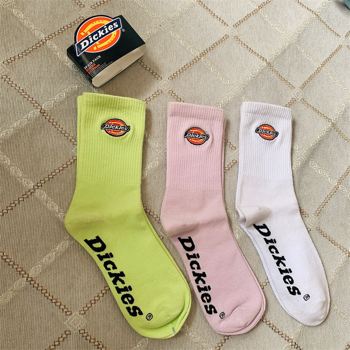 Wholesale Sock Combed Cotton Leisure Sports Mid Tube Sweat Absorption 3pcs (F) MOQ≥3 JDC-SK-HongMian003