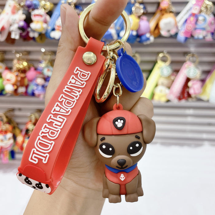 Wholesale Cartoon Dog Soft Rubber Alloy Cute Keychain (M) MOQ≥2 JDC-KC-JuShu007