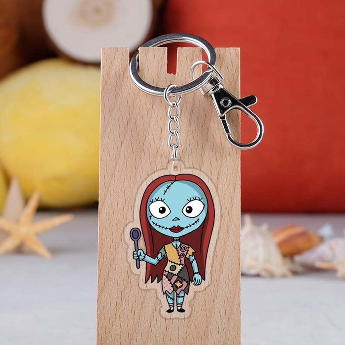 Wholesale Keychains Acrylic Double Sided Clear Skull Jay MOQ≥2 JDC-KC-KaMan005