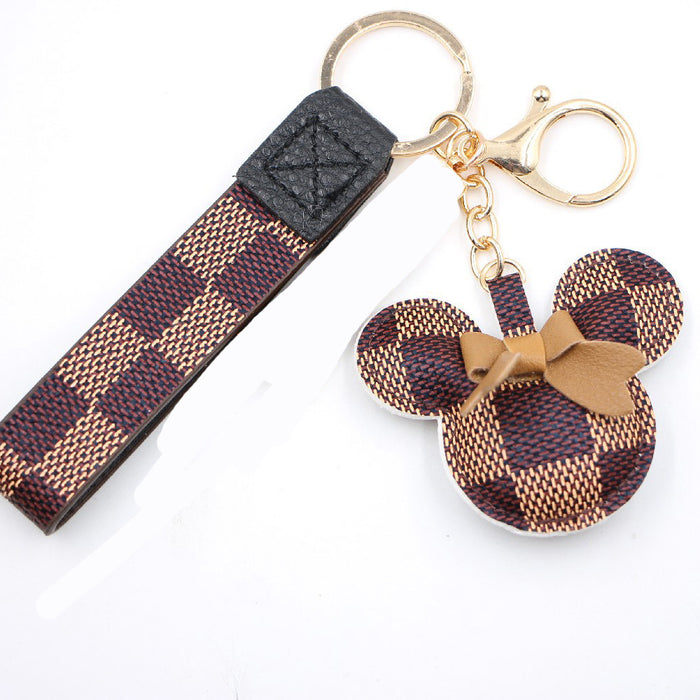 Jewelry WholesaleWholesale PU Leather Bow Keychain JDC-KC-Zuge041 Keychains 祖格 %variant_option1% %variant_option2% %variant_option3%  Factory Price JoyasDeChina Joyas De China