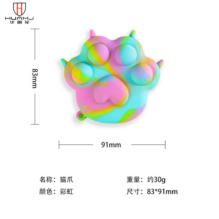 Jewelry WholesaleWholesale 3D decompression ball cat's claw mushroom silicone decompression finger bubble le toys MOQ≥2 JDC-FT-HMJ013 fidgets toy 华明军 %variant_option1% %variant_option2% %variant_option3%  Factory Price JoyasDeChina Joyas De China