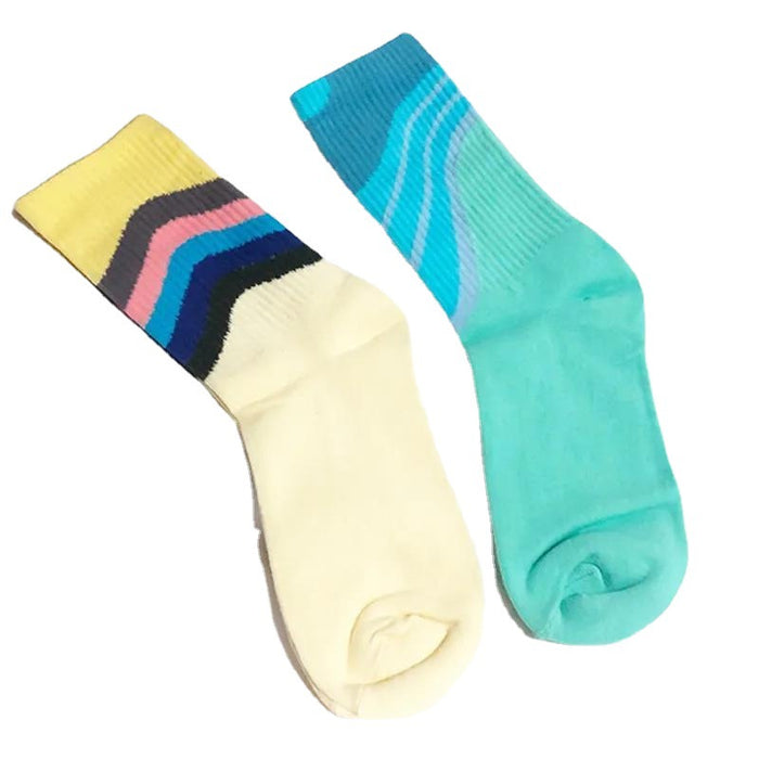 Wholesale Sock Polyester Cotton Color Gradient Thick Breathable Sweat-absorbing MOQ≥2 JDC-SK-LanXii003