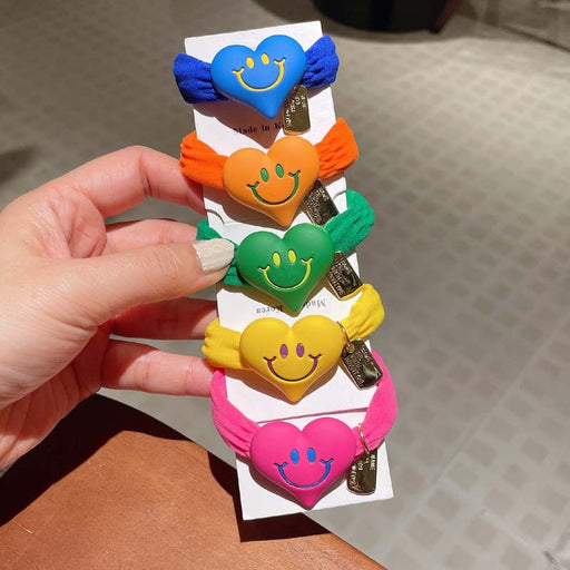 Jewelry WholesaleWholesale fluorescent  love smiling face Hair Scrunchies JDC-HS-GSFS006 Hair Scrunchies 夙尚 %variant_option1% %variant_option2% %variant_option3%  Factory Price JoyasDeChina Joyas De China