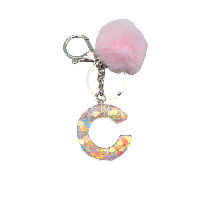 Jewelry WholesaleWholesale love sequin resin drip glue 26 English letter keychains MOQ≥2 JDC-KC-YiWa001 Keychains 伊娃 %variant_option1% %variant_option2% %variant_option3%  Factory Price JoyasDeChina Joyas De China