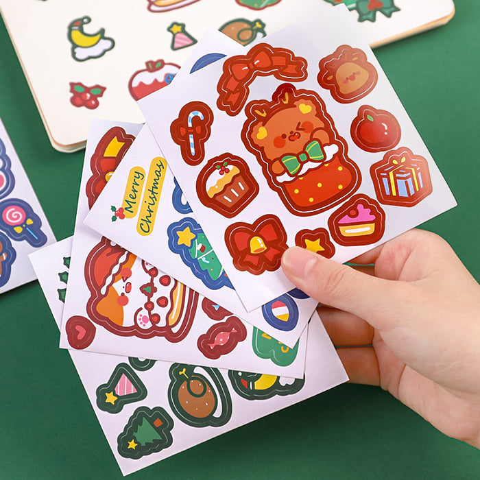 Wholesale Sticker Paper Cartoon Christmas Children MOQ≥2 JDC-ST-dichen004