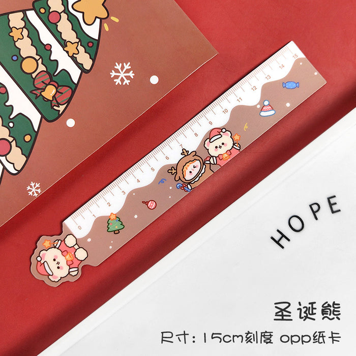 Wholesale Ruler Magnet Cartoon Magnetic Ruler Christmas MOQ≥2 JDC-RR-dichen003