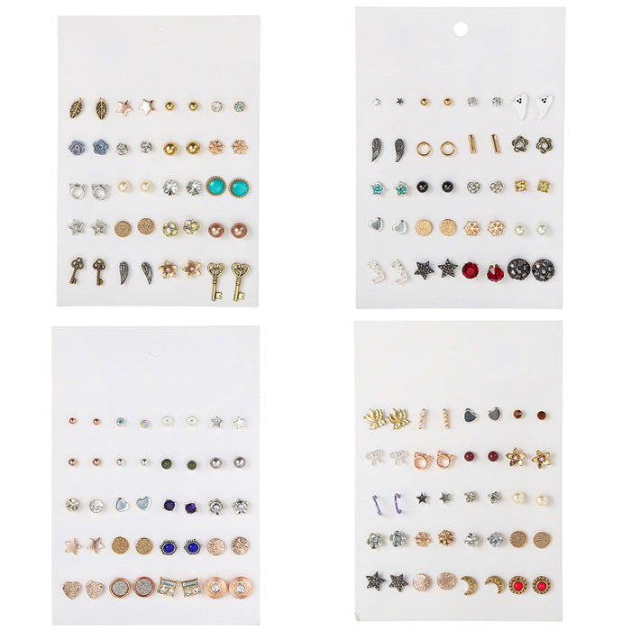 Jewelry WholesaleWholesale 20 pairs of alloy earrings set JDC-ES-ZhuJ002 Earrings 诛积 %variant_option1% %variant_option2% %variant_option3%  Factory Price JoyasDeChina Joyas De China