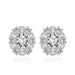 Jewelry WholesaleWholesale glitter diamond flower plated silver stud earrings JDC-ES-BZ017 Earrings 标志 %variant_option1% %variant_option2% %variant_option3%  Factory Price JoyasDeChina Joyas De China