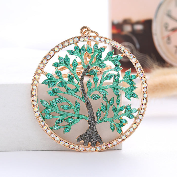 Jewelry WholesaleWholesale Tree Of Life Hollow Rhinestone Alloy Keychain MOQ≥2 JDC-KC-ChaoK008 Keychains 晨晖 %variant_option1% %variant_option2% %variant_option3%  Factory Price JoyasDeChina Joyas De China