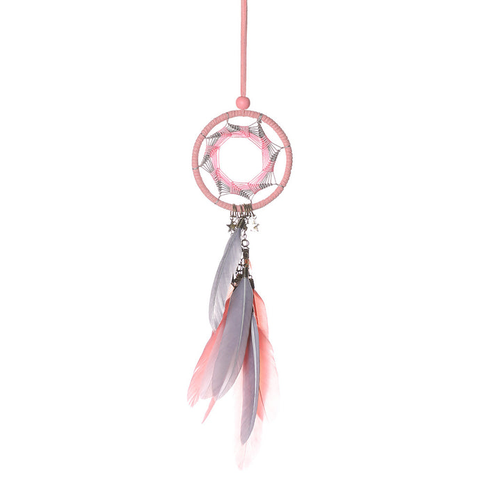 Wholesale Feather Dreamcatcher Ornament Woven Car Hanging  MOQ≥2 JDC-DC-RXin016