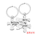 Jewelry WholesaleWholesale Stainless Steel Couple Puzzle Plating Metal Keychain JDC-KC-GangGu006 Keychains 钢古 %variant_option1% %variant_option2% %variant_option3%  Factory Price JoyasDeChina Joyas De China