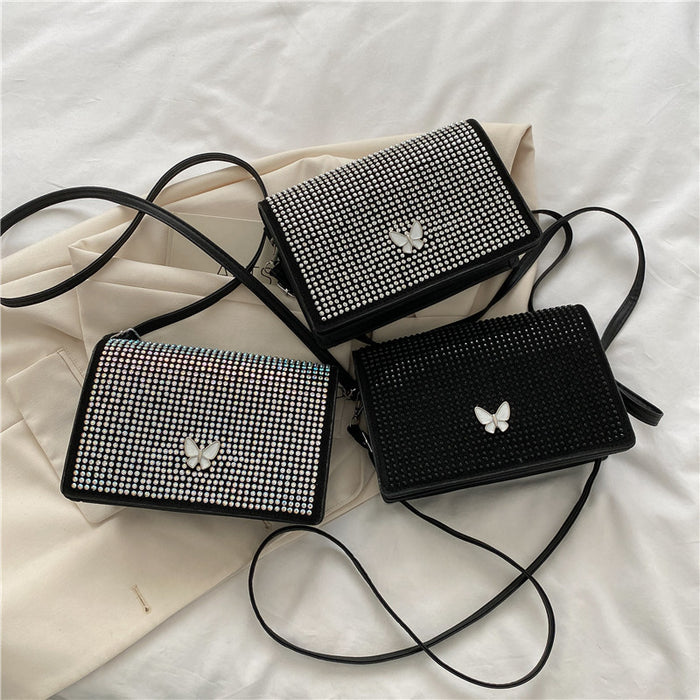 Wholesale PU Belt Diamond Gentle Tie Shoulder Bag MOQ≥3 JDC-SD-HZD035