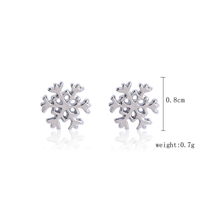 Wholesale Earrings Alloy Christmas Stud Earrings Set Diamond Snowflake Bells JDC-ES-ManY022