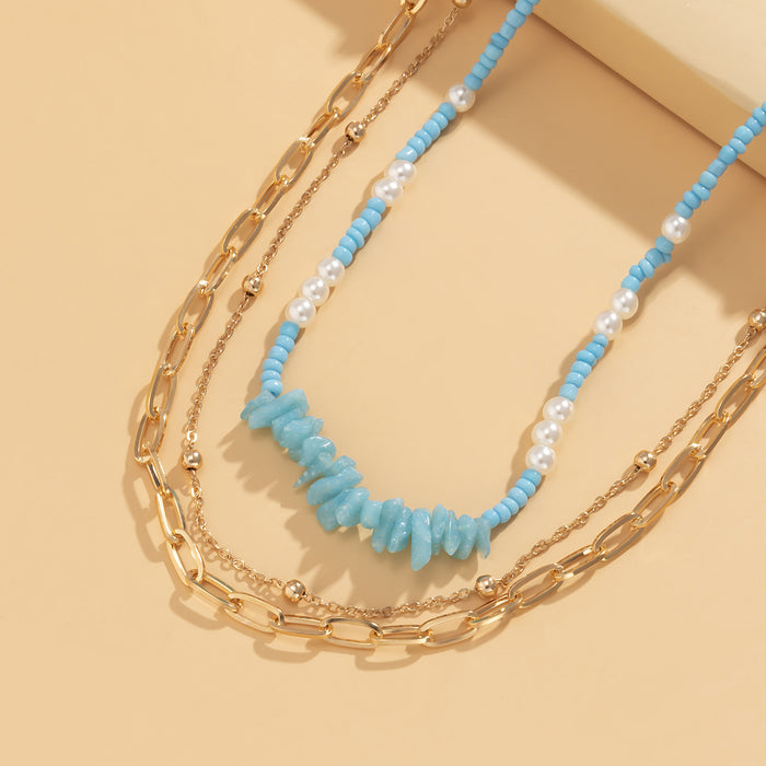 Wholesale Rice Bead Metal Waist Chain JDC-BJ-KJ008