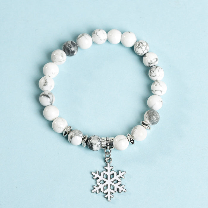 Wholesale Christmas Bracelet Cute Snowflake Crystal Creative Style JDC-BT-ZhiSF001