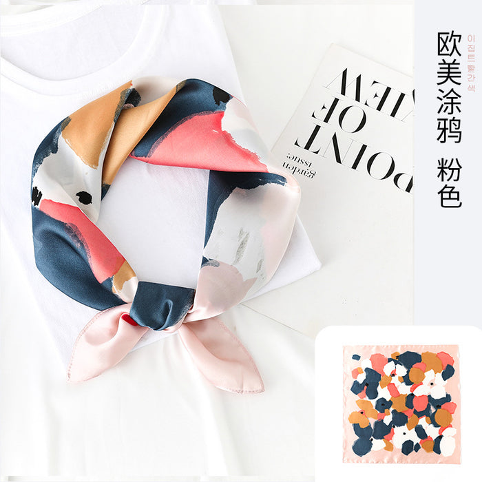 Jewelry WholesaleWholesale fantasy summer little silk scarf women MOQ≥2 JDC-SS-SYue003 Silk Scarf 丝悦 %variant_option1% %variant_option2% %variant_option3%  Factory Price JoyasDeChina Joyas De China