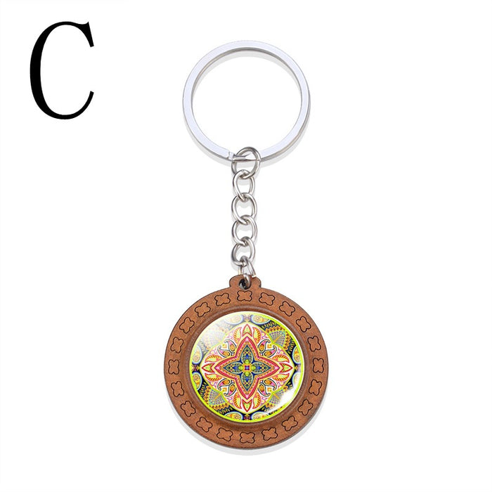 Wholesale Vintage Mandala Keychain MOQ≥2 JDC-KC-ZaoY005