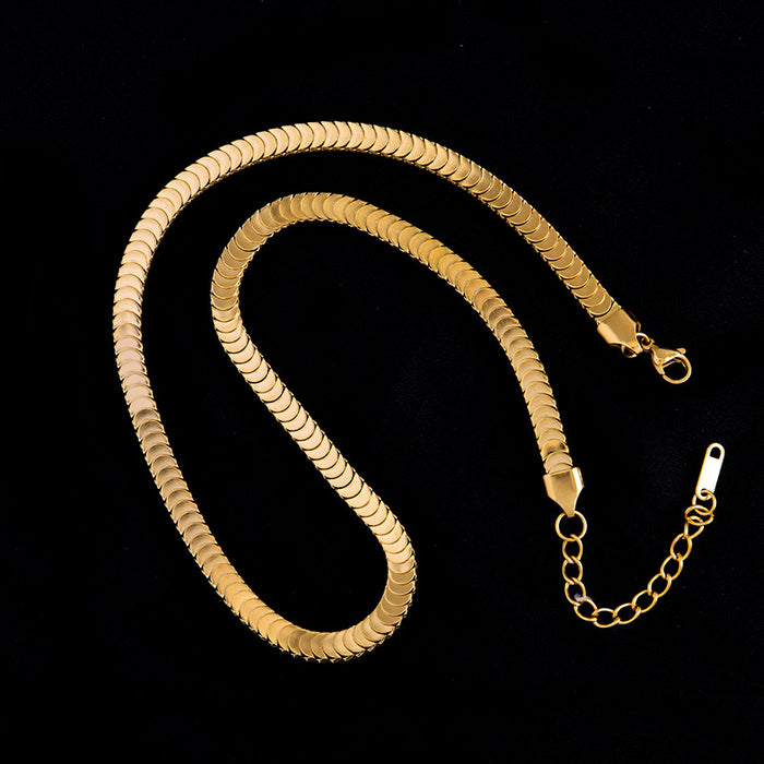 Jewelry WholesaleWholesale Titanium Steel Gold Plated Necklace JDC-NE-Miaol002 Necklaces 淼莱 %variant_option1% %variant_option2% %variant_option3%  Factory Price JoyasDeChina Joyas De China