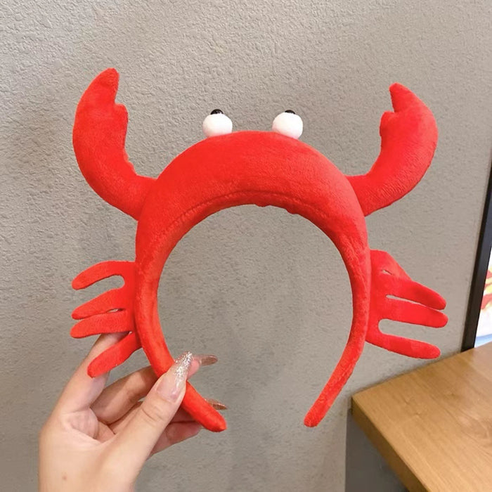 Wholesale dinosaur crab face wash super cute cute cartoon funny headband MOQ≥2 JDC-HD-YuYue001