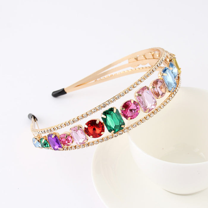 Jewelry WholesaleWholesale Metal Rhinestone Headband MOQ≥10 JDC-HD-YCh001 Headband 一诚 %variant_option1% %variant_option2% %variant_option3%  Factory Price JoyasDeChina Joyas De China