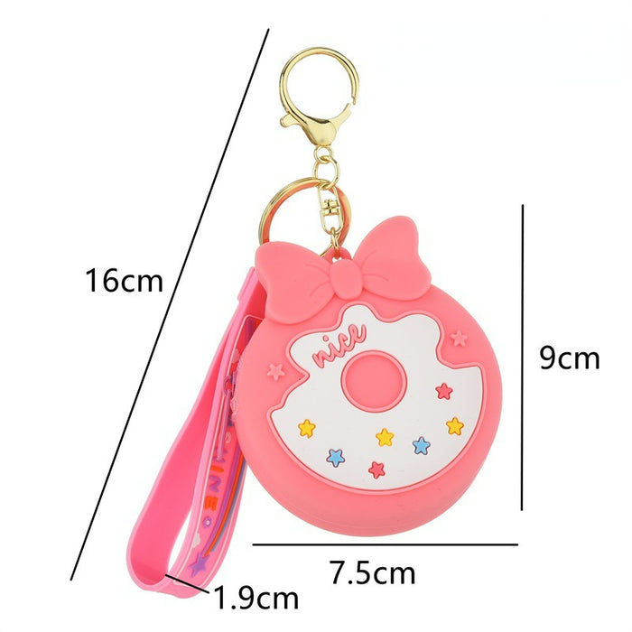 Wholesale Keychains For Backpacks Bow Coin Purse Soft Rubber Keychain JDC-KC-YPin023