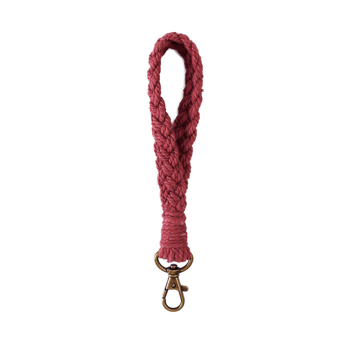 Wholesale hand woven wrist belt pastoral keychain MOQ≥2 JDC-KC-JM010