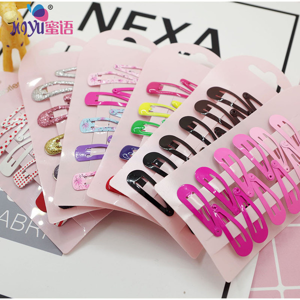 Wholesale Hair Clips Lovely children's printed color baking varnish hairpin JDC-HC-MiYu004