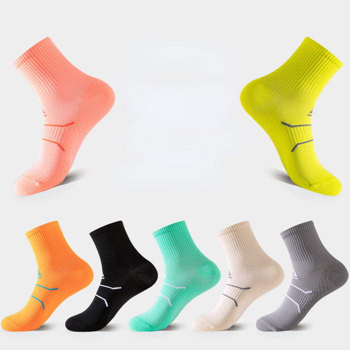 Wholesale spring and summer marathon professional running fitness four seasons pressure sports socks JDC-SK-ManP002