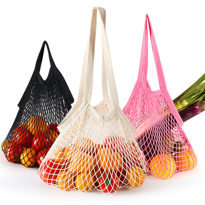 Wholesale Decoration Tote Bag Cotton Supermarket Vegetable and Fruit Net Pocket MOQ≥2 JDC-HB-ShenT001