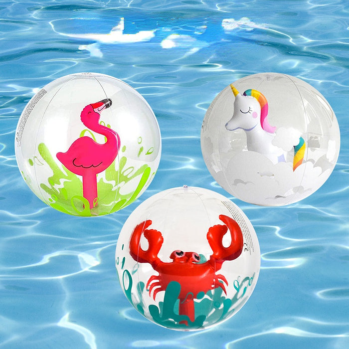 Wholesale Inflatable Beach Ball 3D Ball Thickened PVC Cartoon Toy Ball JDC-FT- myang001