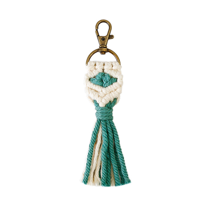 Wholesale Rope Boho Vintage Flow Hand Woven Sue Keychain MOQ≥2 JDC-KC-JM041