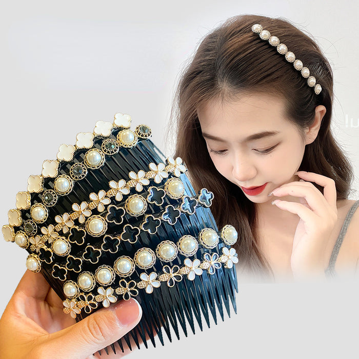 Wholesale pearl hair comb insert comb broken hair finishing artifact hair clip back head clip JDC-HC-tengZ003