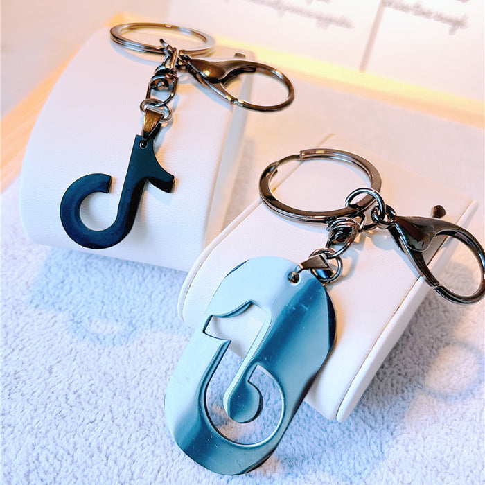 Wholesale Musical Note Stainless Steel Keychain JDC-KC-YCYK011