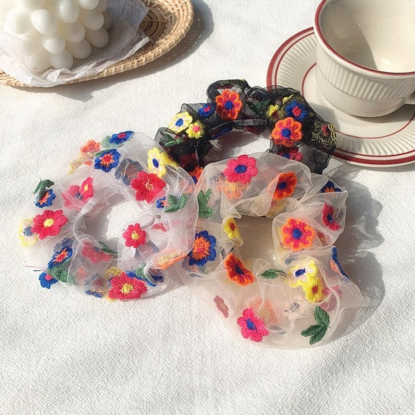 Jewelry WholesaleWholesale release rubber band colored daisies retro hair bands JDC-HS-H422 Hair Scrunchies 妙德 %variant_option1% %variant_option2% %variant_option3%  Factory Price JoyasDeChina Joyas De China