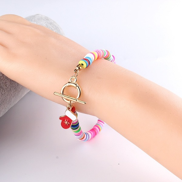 Jewelry WholesaleWholesale soft pottery Christmas bracelet JDC-BT-WB002 Bracelet 文贝 %variant_option1% %variant_option2% %variant_option3%  Factory Price JoyasDeChina Joyas De China