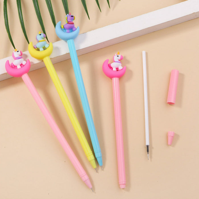 Wholesale Cartoon Moon Pony Plastic Silicone Ballpoint Pen MOQ≥4 JDC-BP-RuiY001