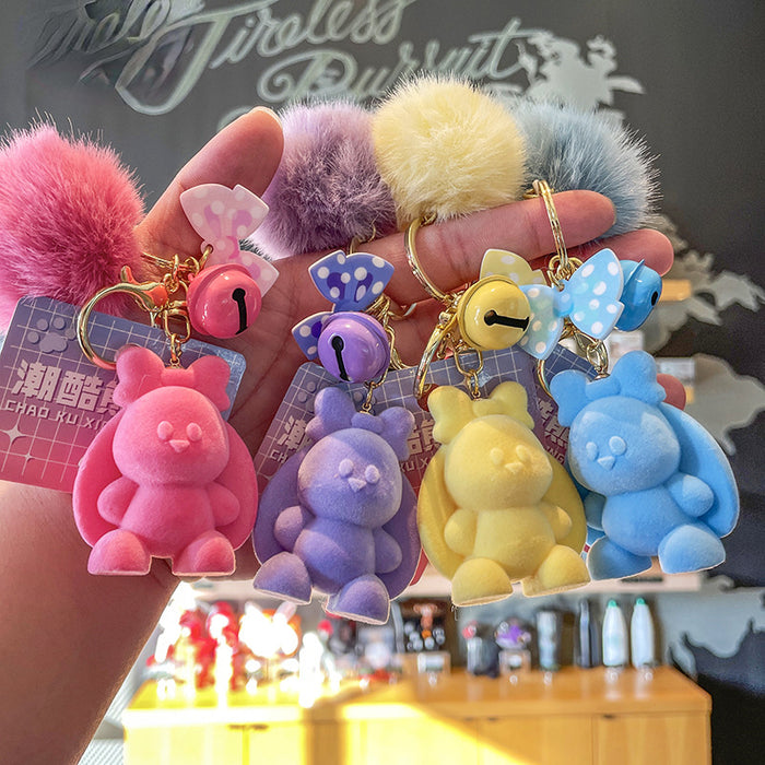 Wholesale hair ball ornament plush keychain pendant cute cartoon MOQ≥2 JDC-KC-CHeng002