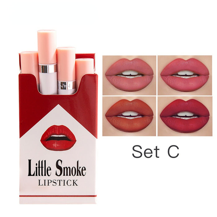 Wholesale Cigarette Matte Velvet Matte Moisturizing Lipstick Set JDC-MK-HDY017