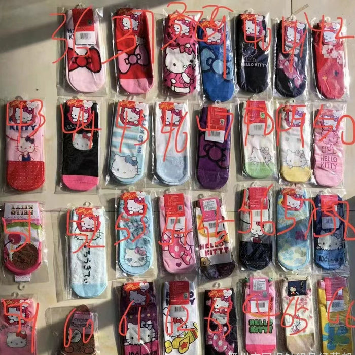 Wholesale Random 100pcs Cartoon Cotton Socks JDC-SK-GFeng001