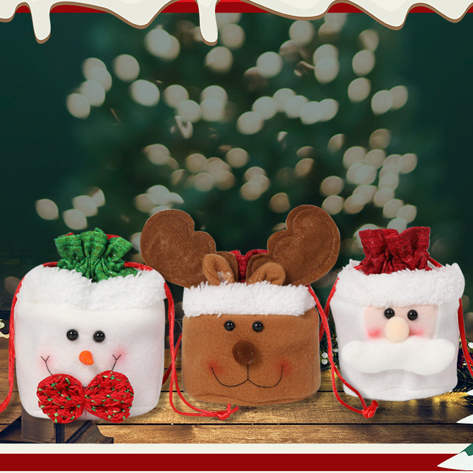 Wholesale Gift Box Christmas Apple Bag Round Bunch Mouth Gift Bag MOQ≥2 JDC-GB-QiaoC002