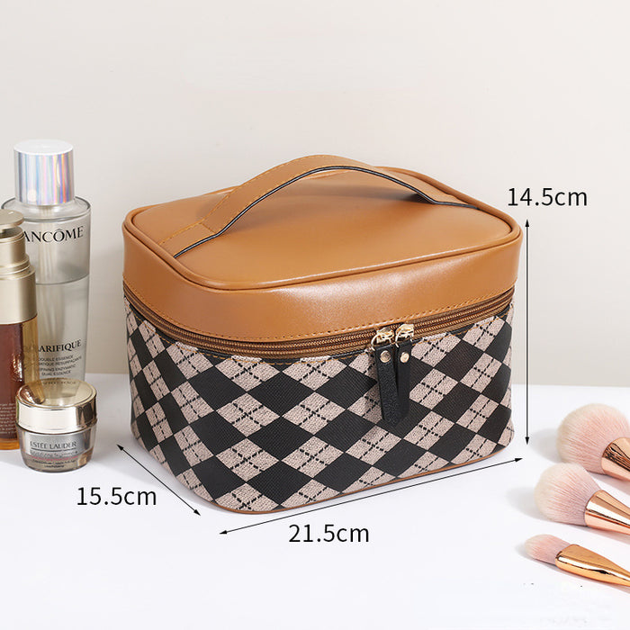 Wholesale storage bag pu large capacity portable cosmetic bag MOQ≥3 JDC-SB-Xiha002