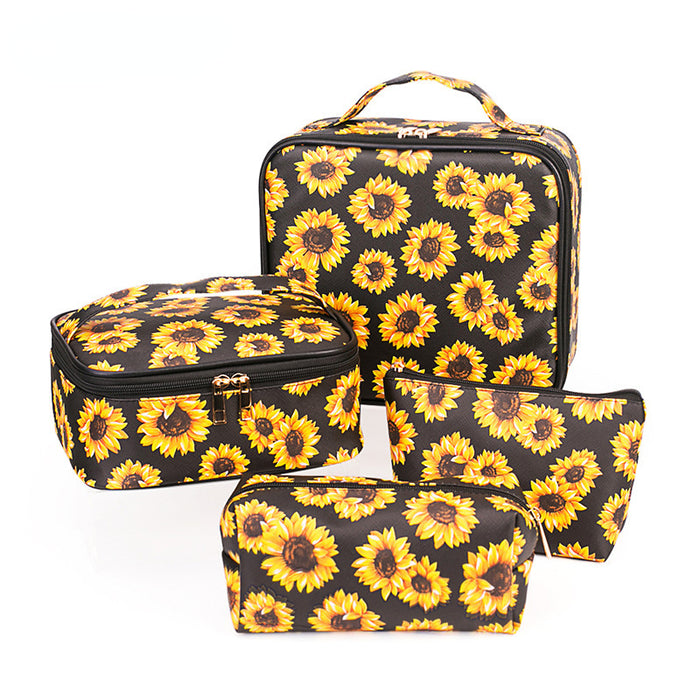 Wholesale Sunflower Cosmetic Bags Large Capacity Storage Bag MOQ≥3 JDC-CB-AD001