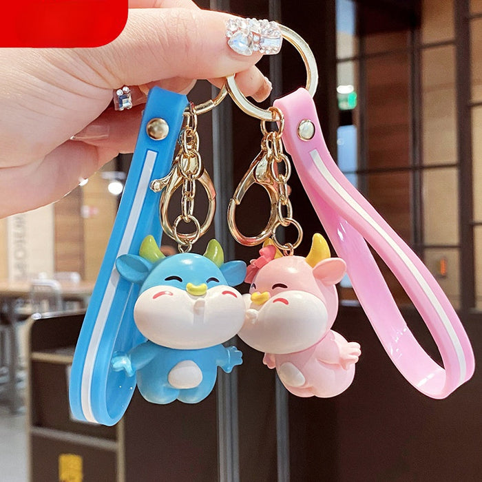 Jewelry WholesaleWholesale Cartoon Kissing Cow Keychain JDC-KC-GSXM064 Keychains 萌叙 %variant_option1% %variant_option2% %variant_option3%  Factory Price JoyasDeChina Joyas De China