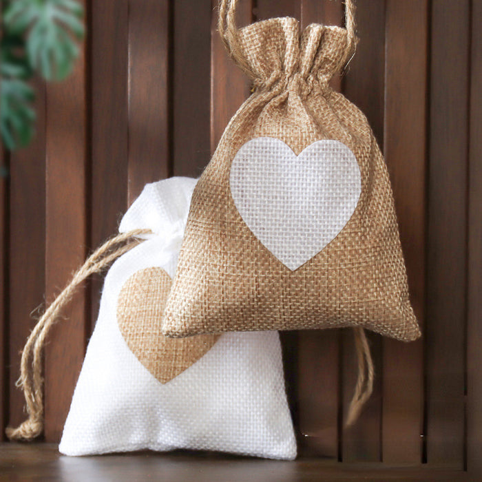 Wholesale Gift bag Cotton And Linen Bundle Pocket Love Bag  MOQ≥2 JDC-GB-QiaoC001